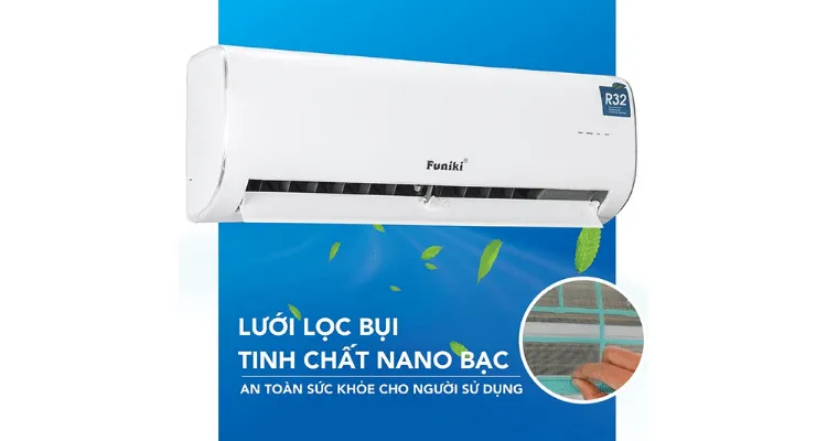 điều hòa Funiki HSH24TMU.M6 có lưới lọc tinh chất Nano bạc