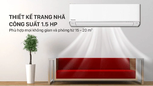 Máy lạnh 2 chiều Panasonic 1.5 HP CU/CS-XZ12XKH-8 được thiết kế đơn giản 