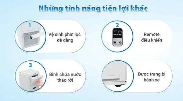 Máy lọc không khí Daikin MCK55TVM6 bổ sung nước dễ dàng