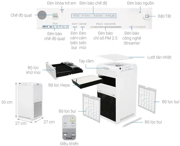 Máy lọc không khí Daikin MCK55TVM6