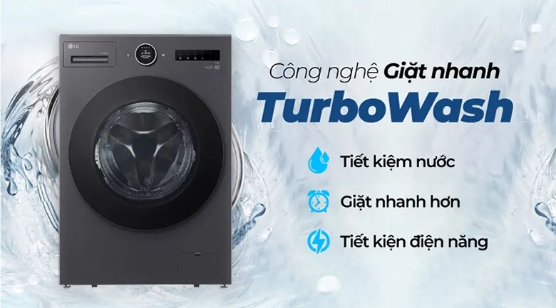 Máy giặt sấy Công nghệ giặt nhanh TurboWash