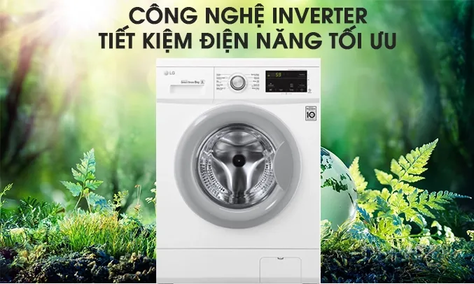  LG 9 Kg FB1209S6W tiết kiệm điện Inverter