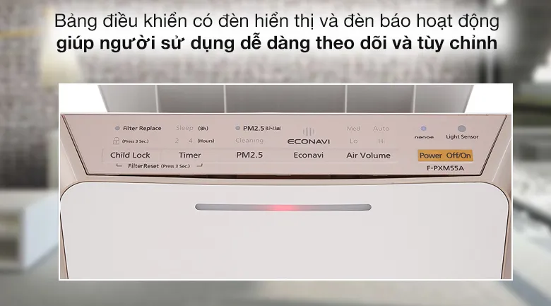 Bảng điều khiển - Máy lọc không khí Panasonic F-PXM55A