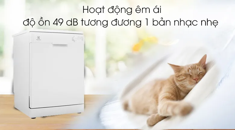 Máy rửa bát Electrolux ESF5206LOW 1950W - Hoạt động êm ái