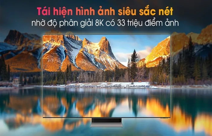 Tivi 8k có số điểm ảnh 7860 x 4320 tương đương với 33 triệu điểm