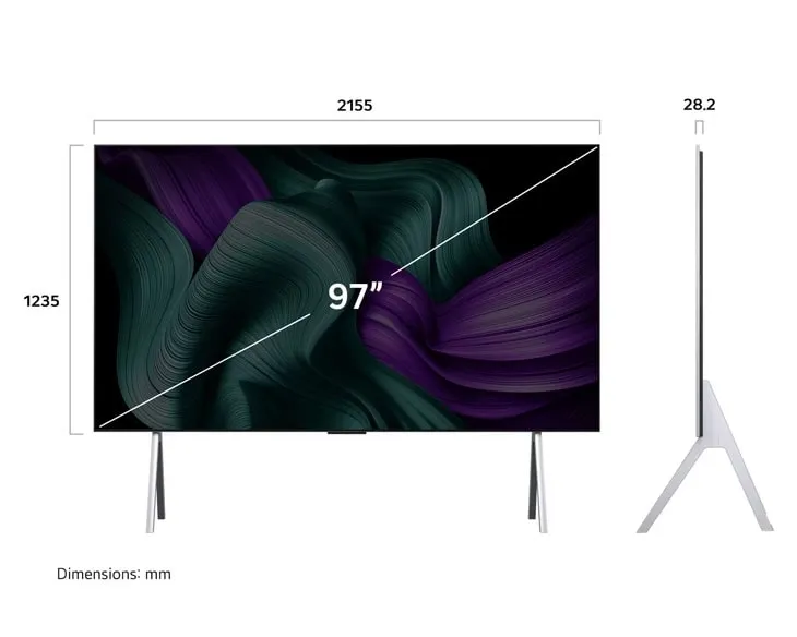 TV  LGKết nối Không dây OLED evo AI M5 97 inch với công nghệ truyền tải video & âm thanh 4K 144Hz 97M5PSA