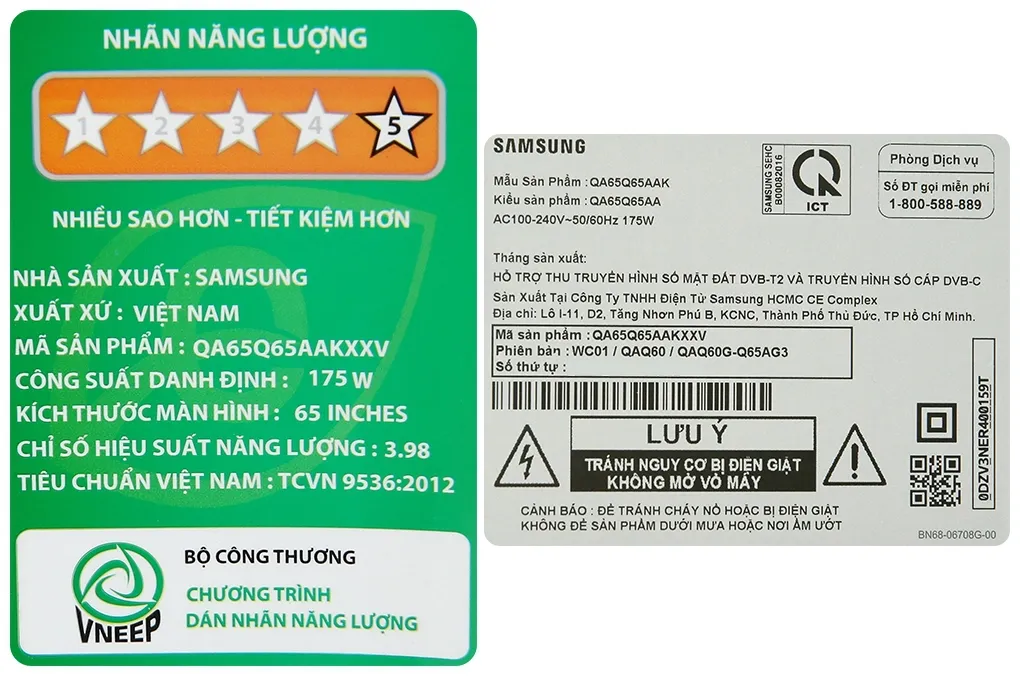 Smart Tivi QLED 4K 65 inch Samsung QA65Q65A