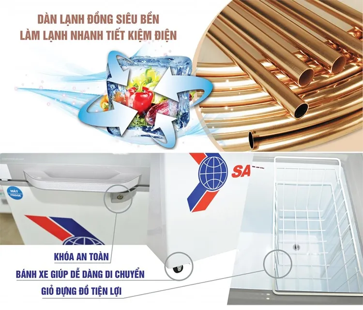 VH-2899W3 được trang bị dàn làm lạnh bằng đồng