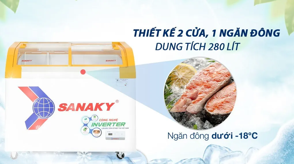 Tủ Đông Sanaky Inverter 280 lít VH-3899K3B - Tổng quan thiết kế