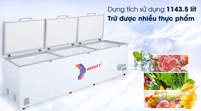 Sanaky VH-1399HY3 dung tích lên tới 1143.5 lít