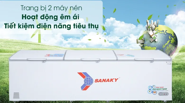 Tủ đông Sanaky tiết kiệm điện năng