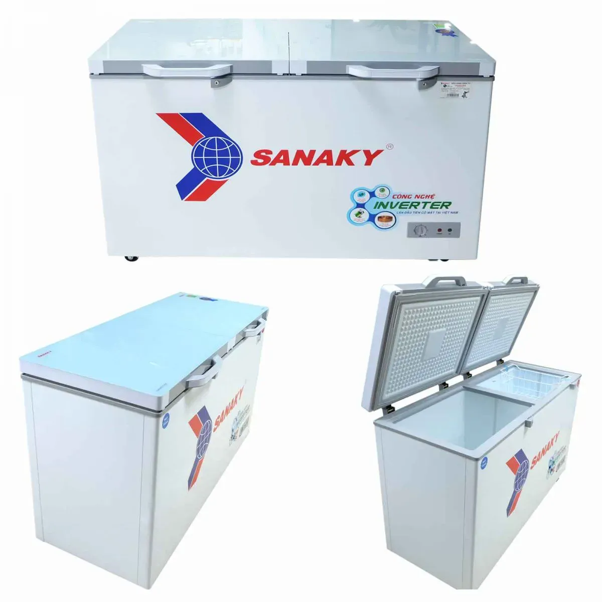 Tủ đông Sanaky inverter VH-4099W4KD,  2 ngăn 1 ngăn đông 1 ngăn má