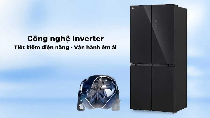 Tủ Lạnh LG 4 cửa LFB47BLG đã được tích hợp công nghệ Inverter tân tiến
