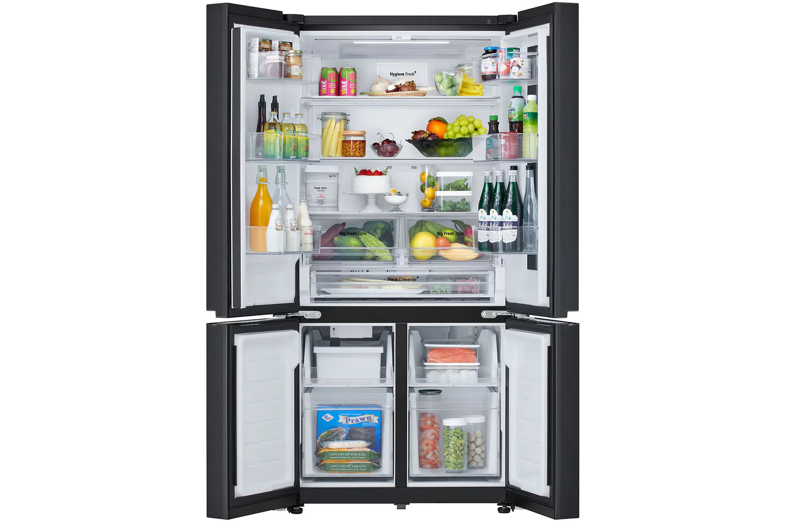 Tủ lạnh LG French Door 571 Lít LFD58BLMAI sở hữu thiết kế French Door