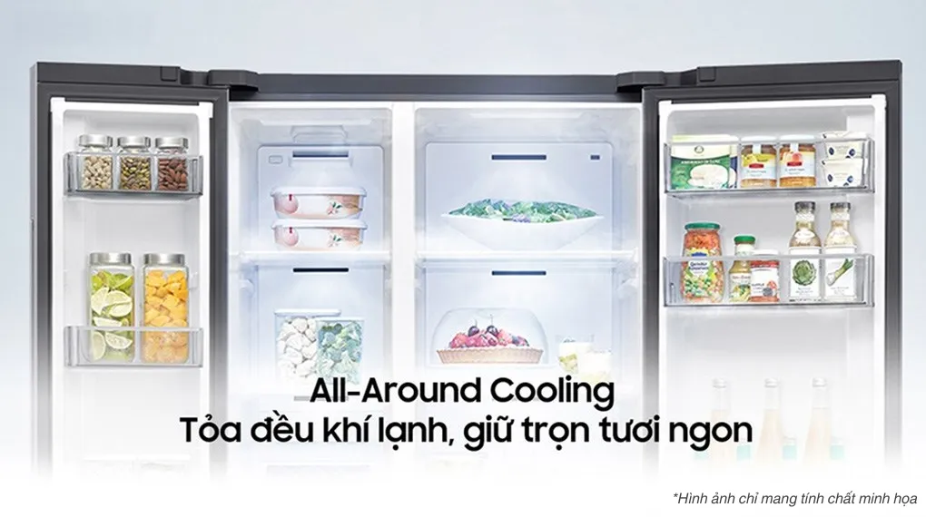 Tủ lạnh Samsung Inverter 635 lít Side By Side RS70F65K2FSV - Công nghệ làm lạnh - Bảo quản thực phẩm